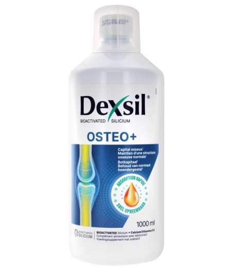 DEXSIL OSTEO 迪絲 有機珪素水 – 健骨配方 1000毫升 |「1+2」補骨配方，進一步強韌骨骼 |  減慢骨質流失